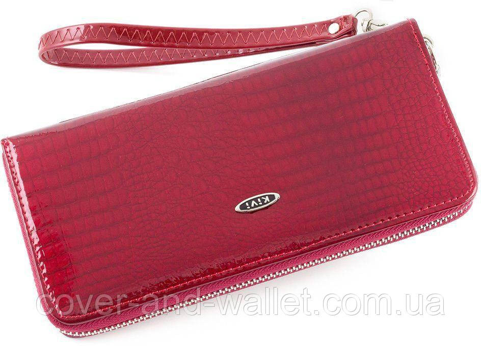 Оригінальний жіночий гаманець на блискавці червоного кольору Київ - фото 1
