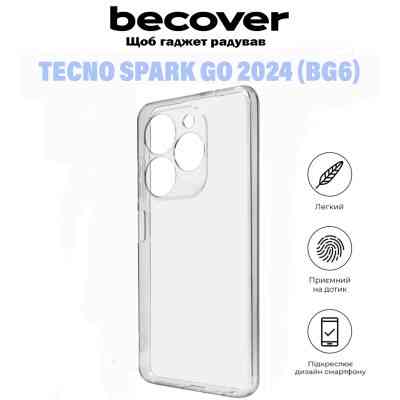 Чохол до мобільного телефона BeCover Tecno Spark Go 2024 (BG6) Transparancy (710906) Вінниця