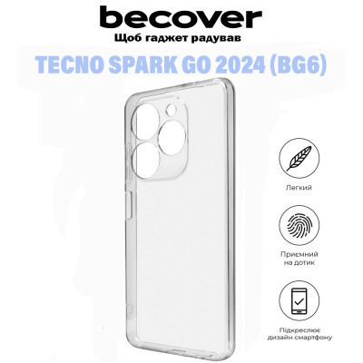 Чохол до мобільного телефона BeCover Tecno Spark Go 2024 (BG6) Transparancy (710906) Вінниця - фото 6