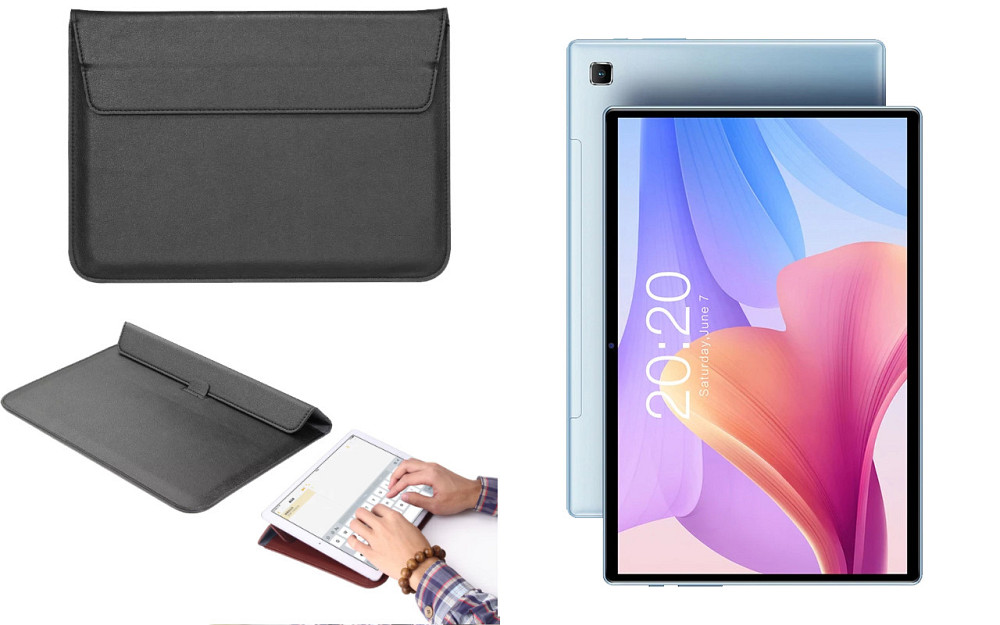 Чехол-конверт VitoCase для Teclast P20, P20 HD, P20S, с функцией подставки для планшета Черный Киев - изображение 1