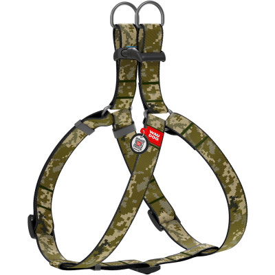 Шлея для собак WAUDOG Nylon з QR-паспортом "Мілітарі" M (331-4026) Вінниця - фото 1