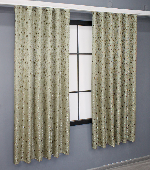 Комплект коротких штор VR-Textil Жаккард № 1585ш Бежевый 145х170 см 2 шт (35-0283) Киев - изображение 3