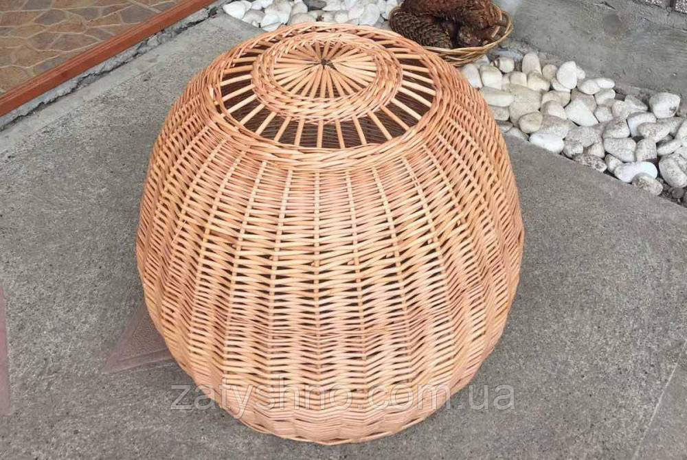 Комплект плетених світильників | люстра з лози різної форми /плетеної світильник для кафе Київ - фото 5