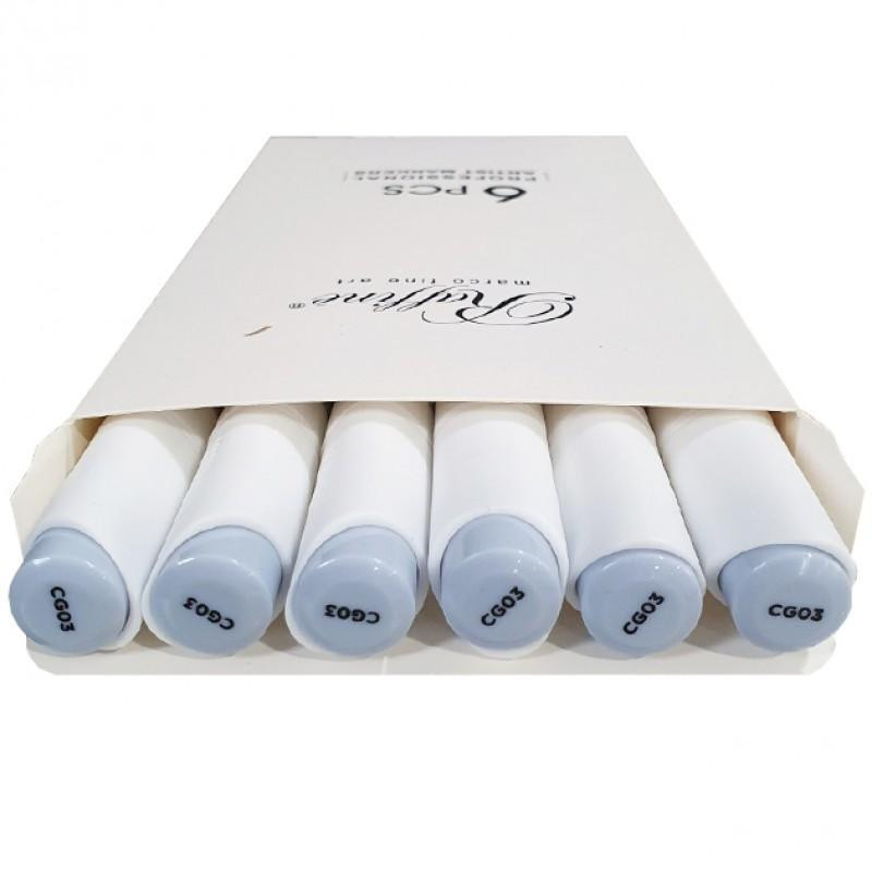 Скетч-маркер двосторонній "Marco" Raffine  Cool grey 3 (CG03) 7800-6CB, шт Київ - фото 1