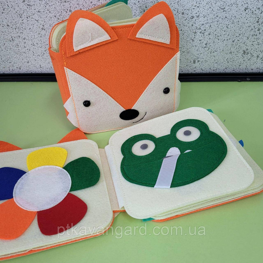 Книга бизиборд фетровая развивающая 