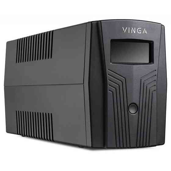 Джерело безперебійного живлення Vinga VPC-800PU 800ВА / 480 Вт з LCD-дисплеєм з USB у пластиковому корпусі Киев