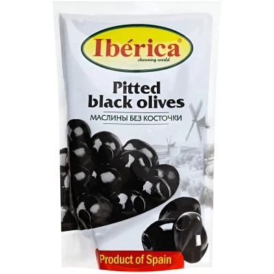 Овочева консервація Iberica Маслини без кісточки в пакеті 170 г (8436024299052) Вінниця - фото 1