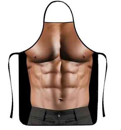 Фартух чоловічий прикольний з 3D принтом оголеного торсу Київ