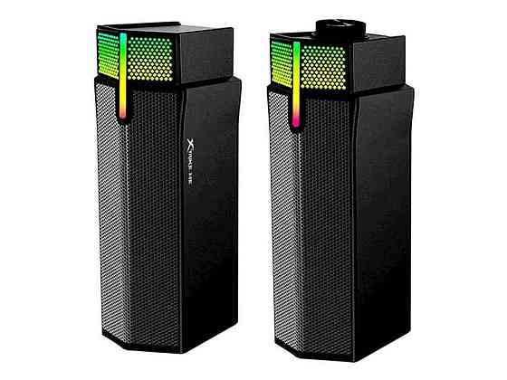 Колонка компьютерная 2.0 SK-604 RGB черные 10W ТМ XTRIKE Киев
