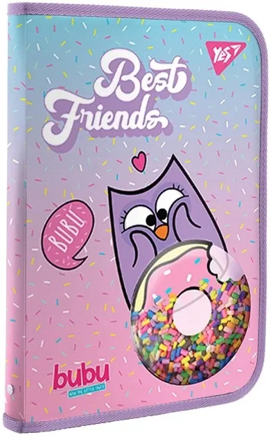 Папка факультативна YES 491807  пласт. на блискавці FC "Bubu" с бабл, шт Київ - фото 1