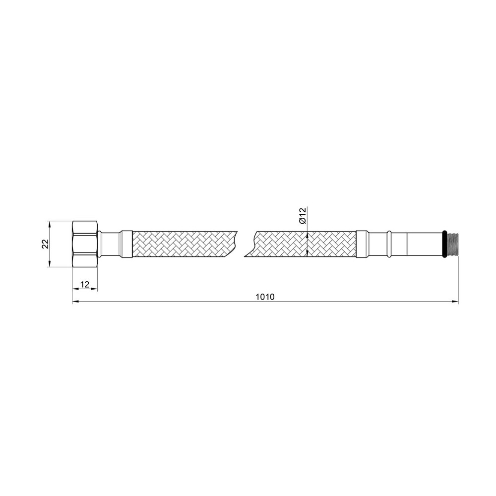Гнучка підводка для води Thermo Alliance Standart М10 100 см (пара) SD396W100 Київ - фото 5