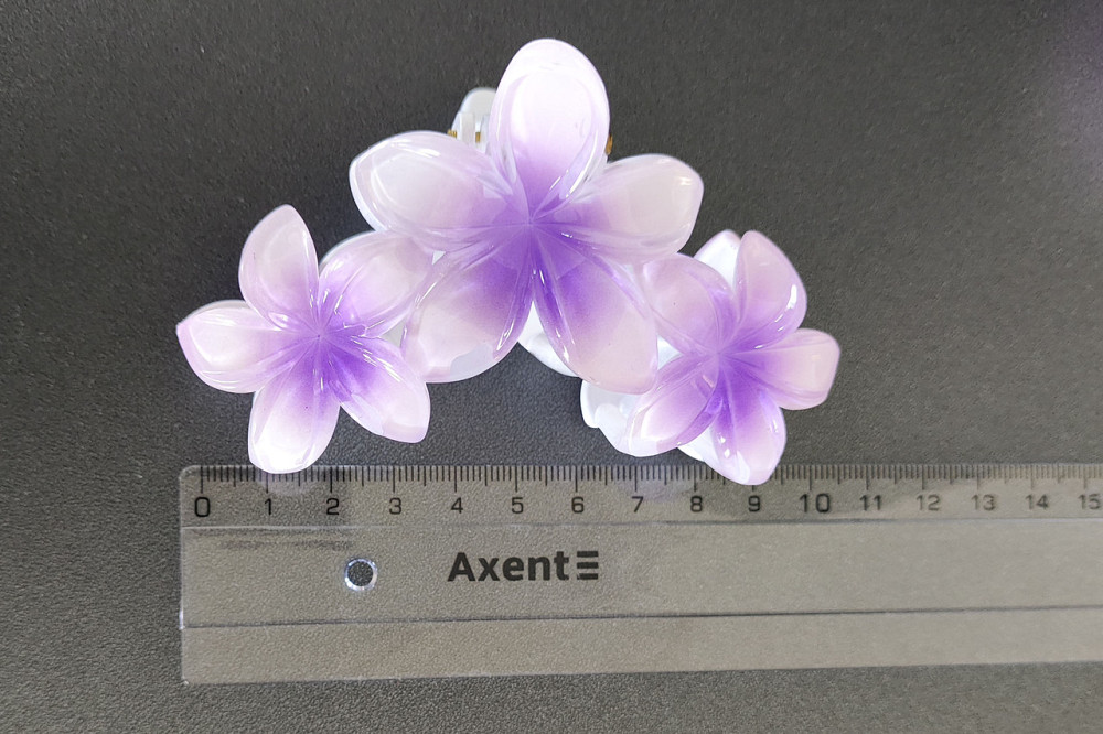 Заколка-крабік квітка 9 см Сміла - фото 2