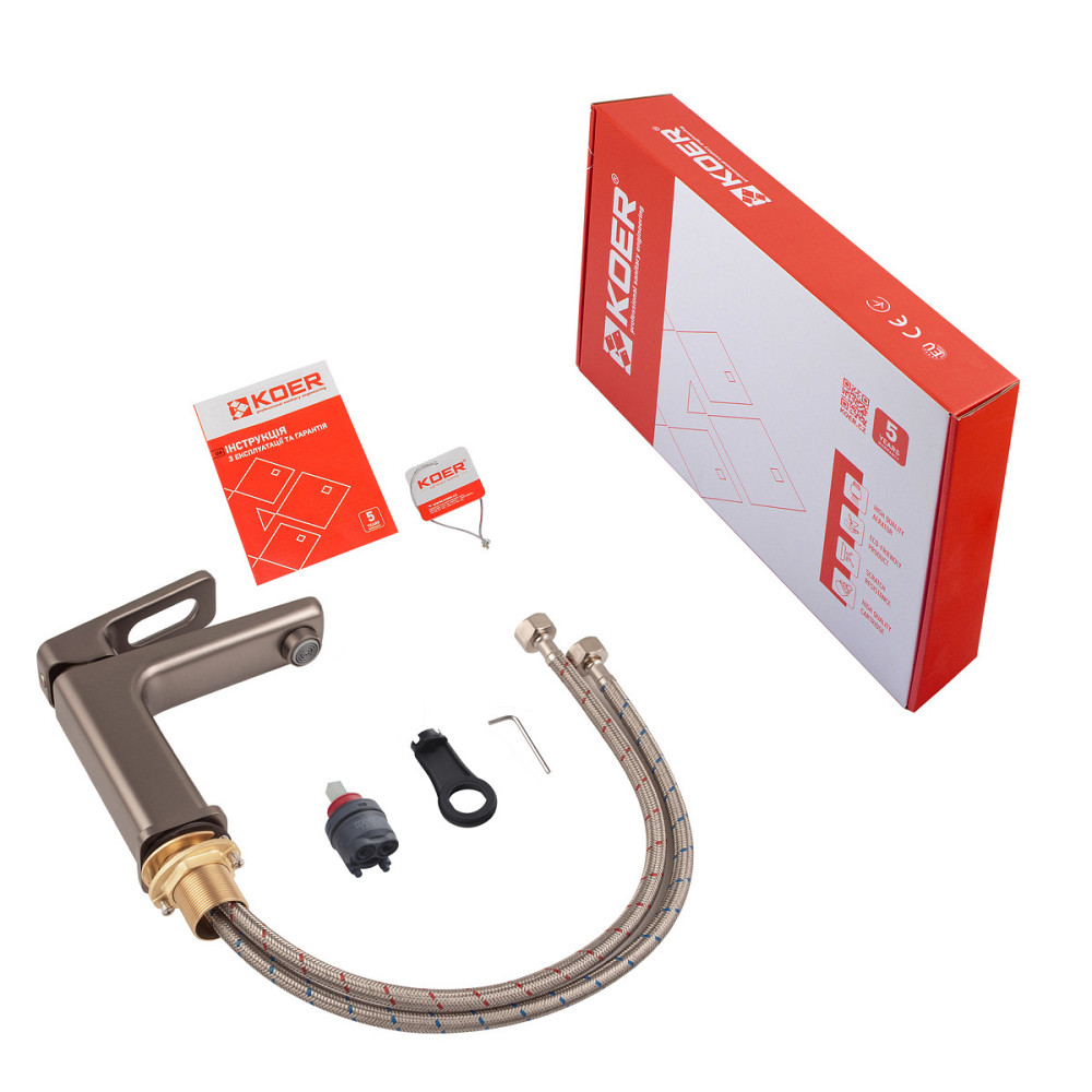Змішувач для умивальника Koer KB-10031-07 (KR5432) якісний та стильний Харків - фото 6