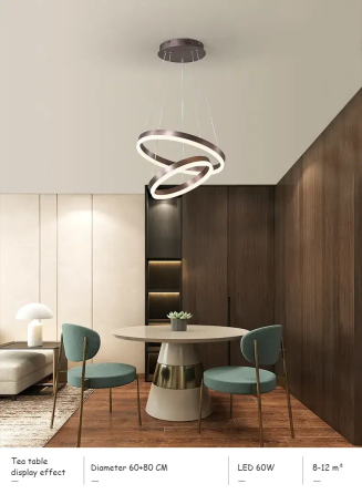 Светодиодная люстра Олимпия PJ812 Coffee 80+100см Винница