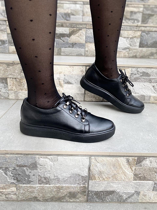 Injers Сліпони жіночі INJERS 195 чорні (весна-осінь, шкіра натуральна) (2486) Коломия - фото 7