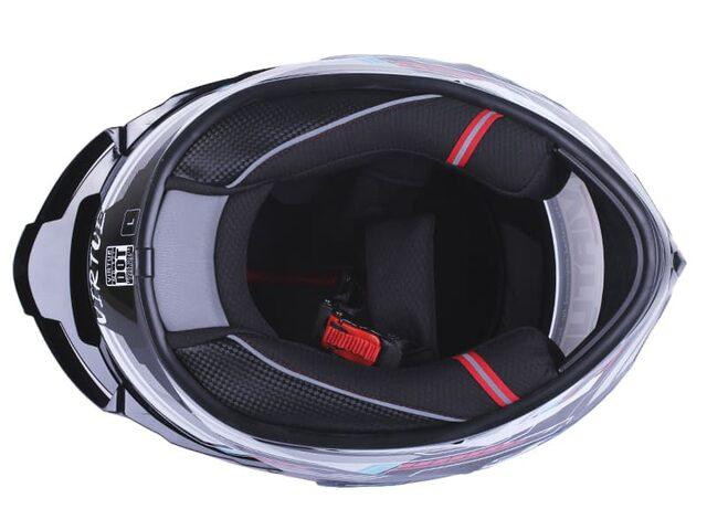 Шлем мотоциклетный интеграл MD-821, черный с цветным, size XL Мукачево - изображение 5