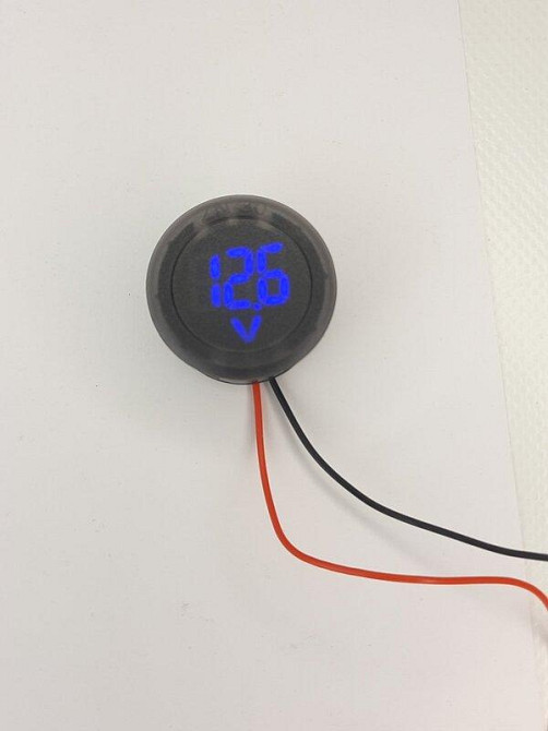 Вольтметр врізний 12V круглий (4-35V) d30мм Вінниця - фото 2