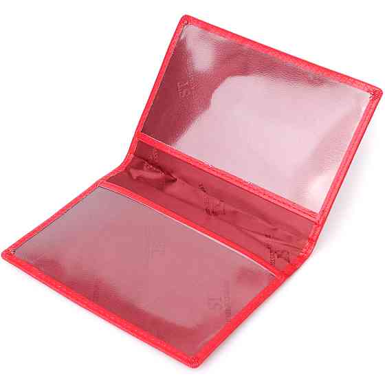 Яркая обложка на паспорт универсального формата из натуральной кожи ST Leather 23080 Красный Киев