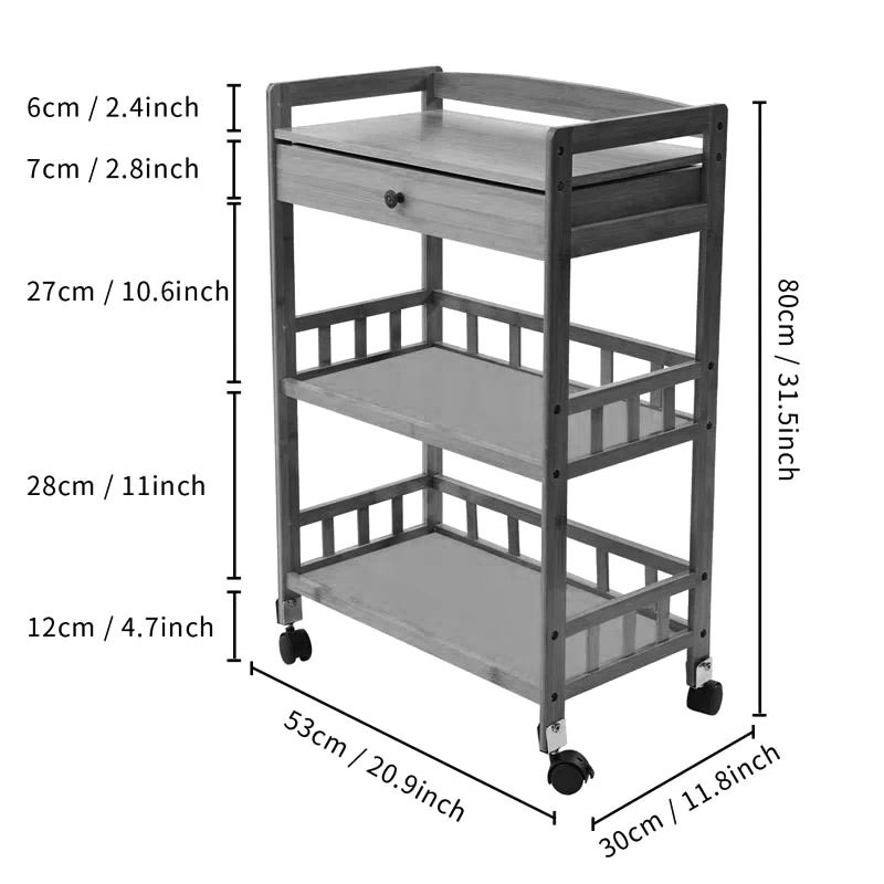 Етажерка для ванної на коліщатах "Файет" каррі Миколаїв - фото 2