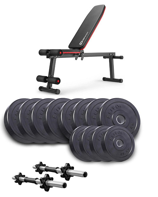 Набір Elitum Titan гантелі 2х26кг з лавою HS-1010 Pro Киев - изображение 1