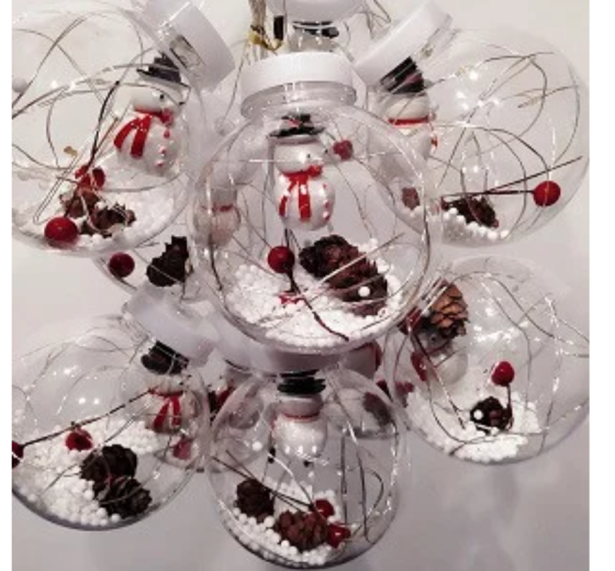 Гірлянда Xmas M-1 Copper curtain ball lamp 7257 Сніговик, різнокольорова Винница