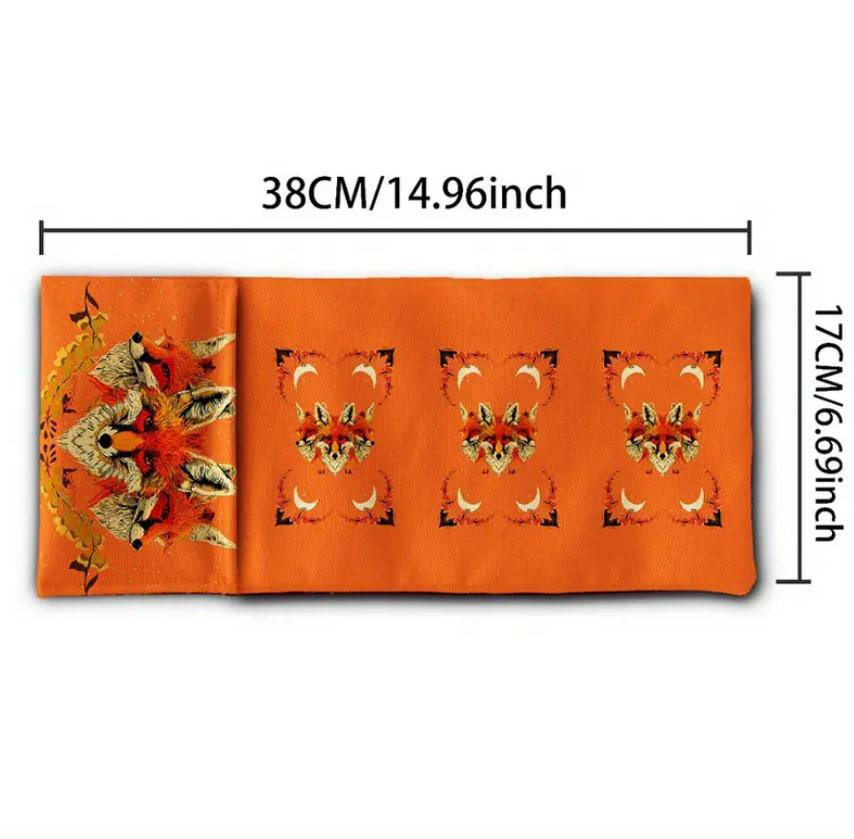 Сумка для зберігання карт Таро 38×17 см з лисицями та місячними символами — футляр для рун і карт Київ - фото 4