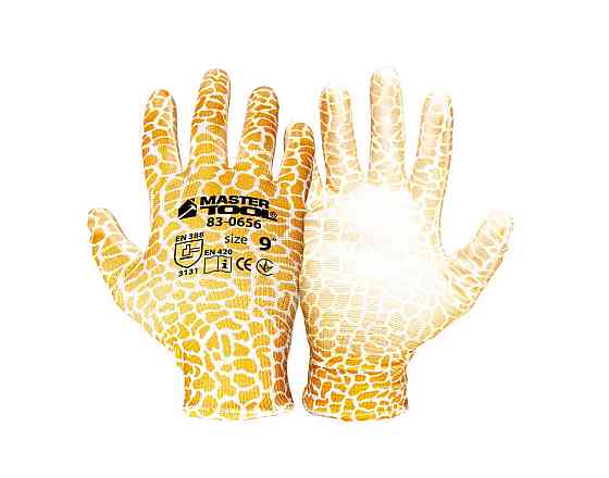 MASTERTOOL Рукавички безшовні трикотажні MASTERTOOL "Кульбаба" з поліуретановим покриттям долон Коломия