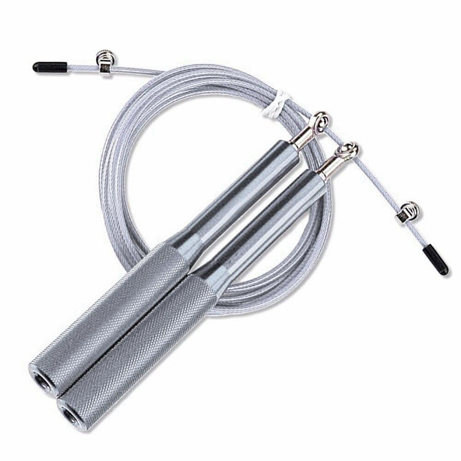 Скакалка швидкісна на підшипниках алюмінієва PowerPlay 4207 Elite Jump Rope Срібна (3m.) Кам'янське - фото 7