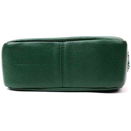 Сумка на одно отделение для стильных женщин из натуральной кожи Зеленая (Vintage) Киев