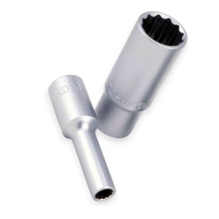 Головка торцева дванадцятигранна подовжена 1/2 27мм CrV Мукачево - фото 1