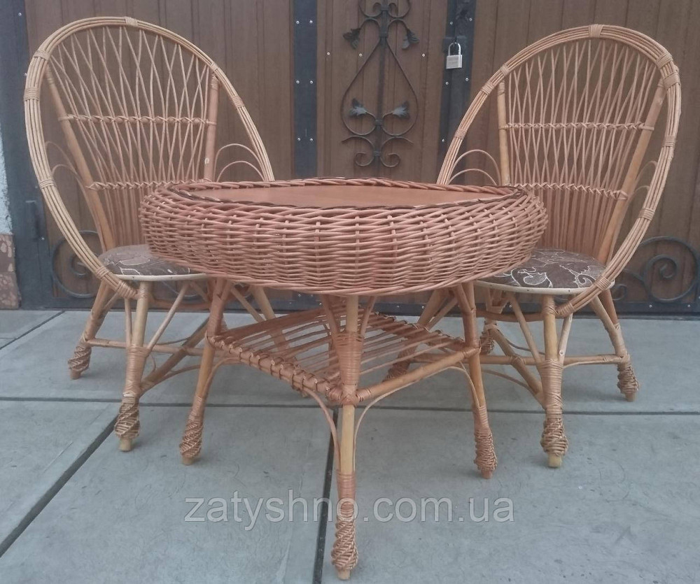 Меблі з лози з м'якими сидінками Київ - фото 8