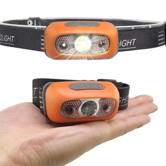 Ліхтарик налобний акумуляторний з датчиком руху Харків