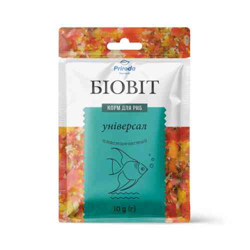 Корм Природа Биовит Универсал для цихлид и ярко-окрашенных пластинчатый рыб 10 г Киев