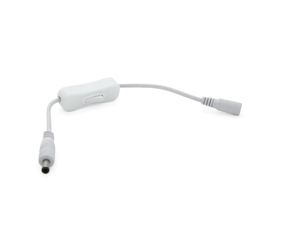 Удлинитель питания для камер видеонаблюдения DC-F=>DC-M (D 5,5x2,5мм) с включателем White Полтава - изображение 1