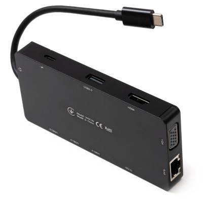 Концентратор Vinga USB-C 3.1 to VGA+HDMI+RJ45+3xUSB3.0+USB2.0+SD/TF+PD+Audio (VHYC10) Вінниця - фото 7