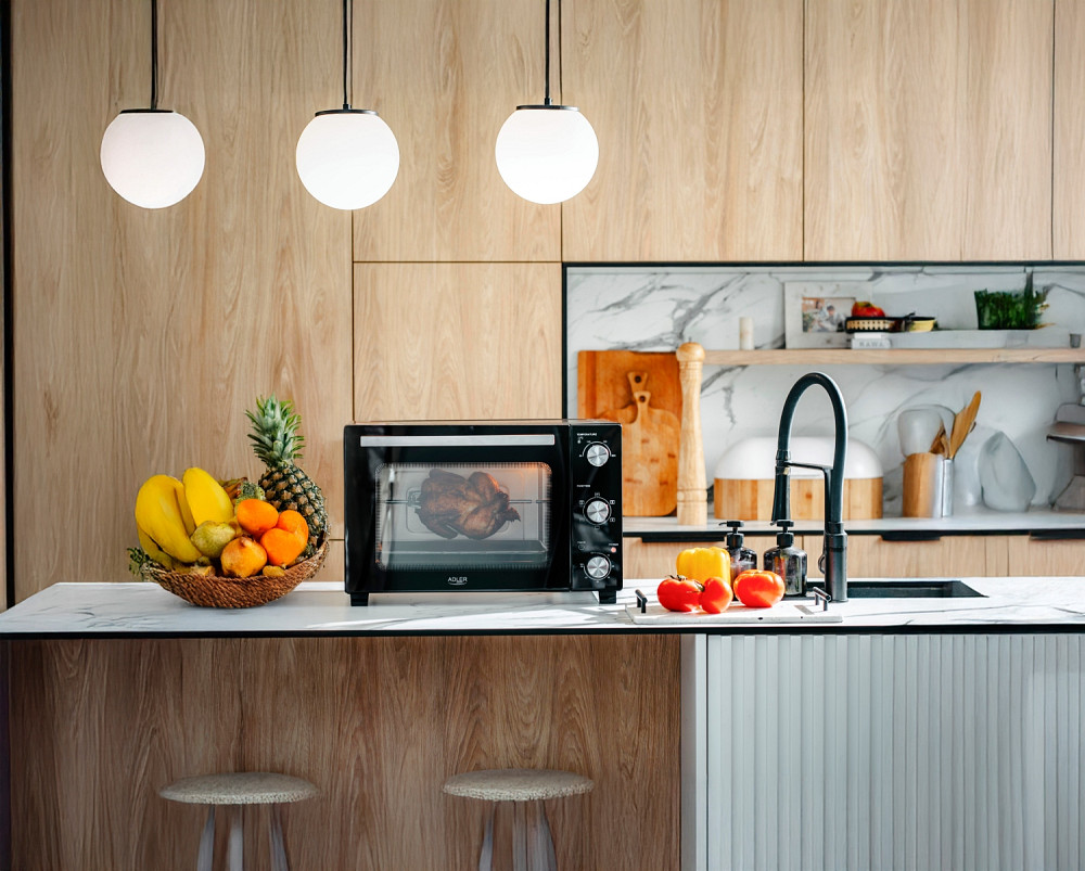 Електрична піч Adler AD 6026 1800Вт/ 48л /електроплита/ механічне керування/чорна Вінниця - фото 3