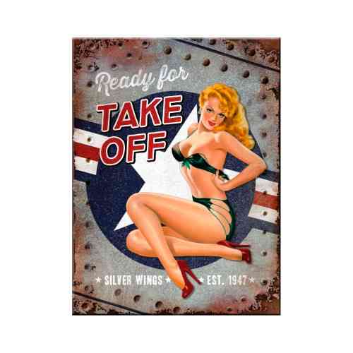 Магніт 8x6 см "Nose-Art Ready for Take off" Nostalgic Art (14307) Рівне