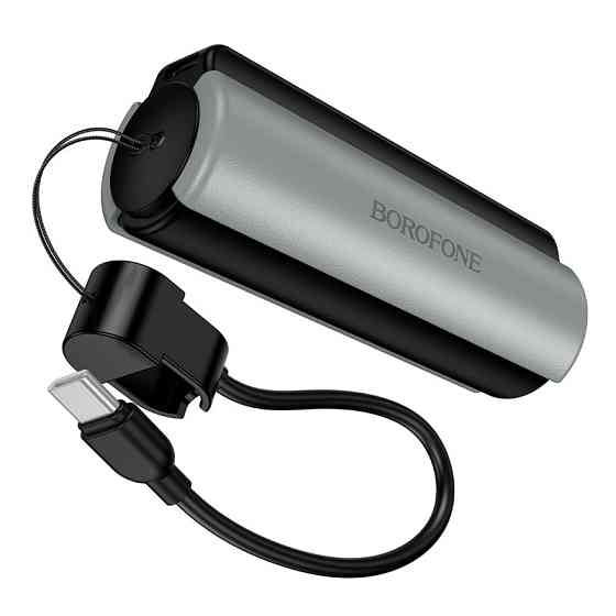 Павербанк 5000 mAh BOROFONE BJ87 кабель в комплекте фонарик черный power bank повербанк Одесса