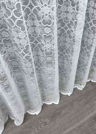 Тюль жаккард, цвет белый 1607т Киев