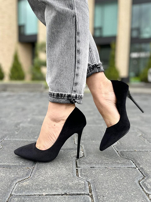 Comer Туфлі жіночі COMER чорні оксамит каблук 11см 39р (1929) Коломыя - изображение 9