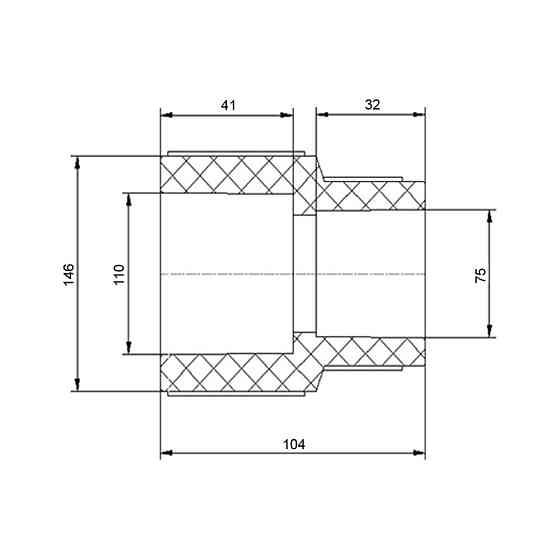 Муфта PPR Blue Ocean 110х75 редукционная Киев