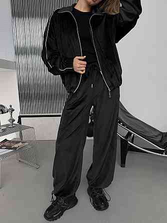 Женский стильный повседневный велюровый костюм двойка Одесса