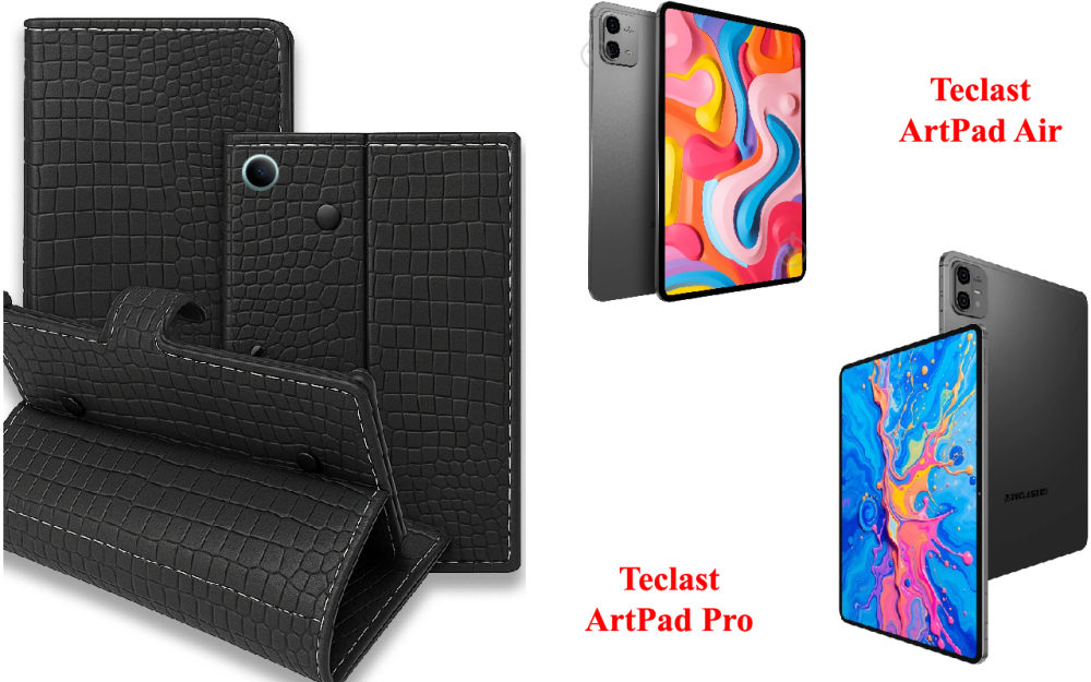 Книжка-трансформер для планшета Teclast ArtPad Air, Teclast ArtPad Pro, колір Black Krokodil Black Київ - фото 1