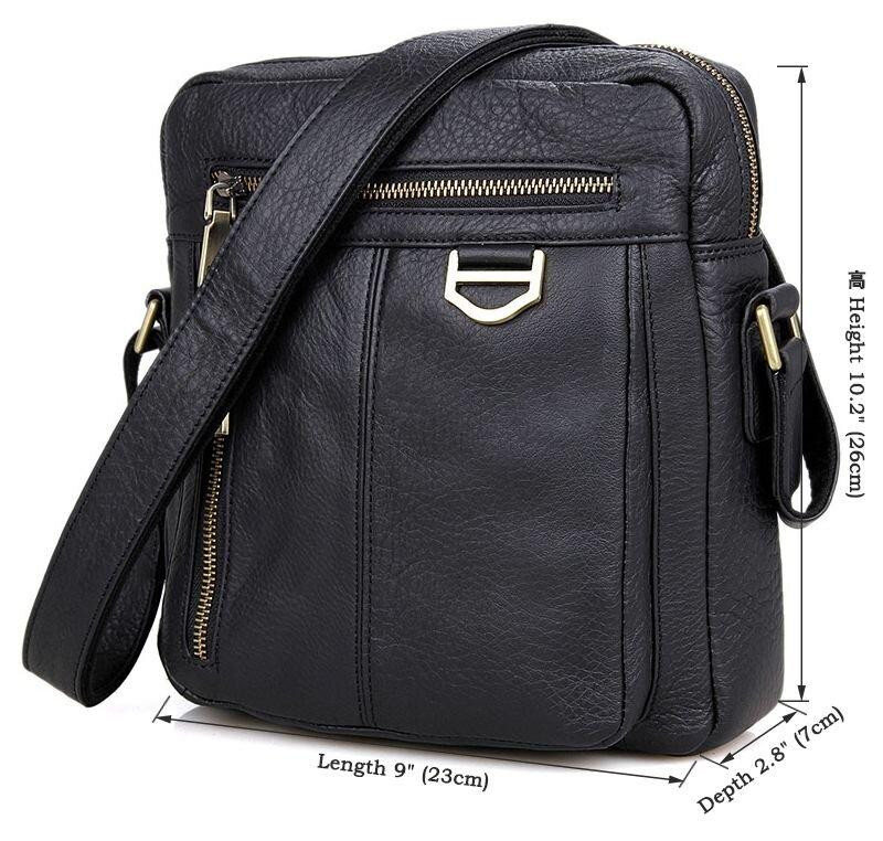 Сумка чоловіча Vintage 14436 через плече Чорна Київ - фото 8