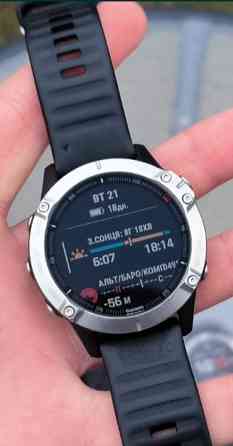 Смарт-Часи Топові Garmin Fenix 6 Silver, Українська мова, NFC. Київ