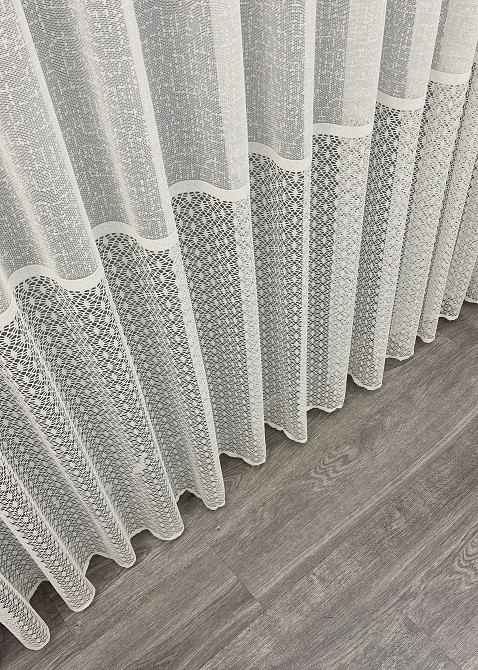 Тюль жаккард цвет молочный 2019т Киев - изображение 7