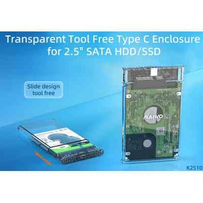 Карман внешний Maiwo 2.5" SATA/SSD HDD - USB3.1 Gen1 Type-C (K2510) Винница