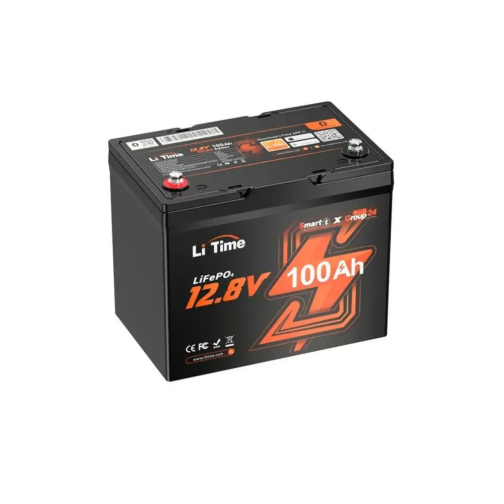 Акумуляторна батарея літій-залізо-фосфатна з Bluetooth 12.8В 100А*год LiFePO4 LiTime Group24 L12V100-100-GROUP24-BT-4-A70 Київ - фото 1