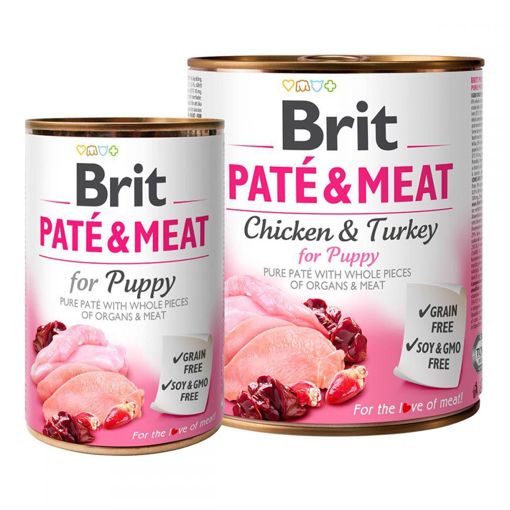 Консервы для щенков Брит Brit Pete & Meat Puppy Chicken & Turkey с курицей и индейкой, 400 г Винница - изображение 2
