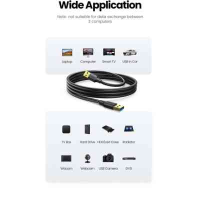 Дата кабель USB 3.0 AM/AM 2.0m US128 black Ugreen (10371) Вінниця